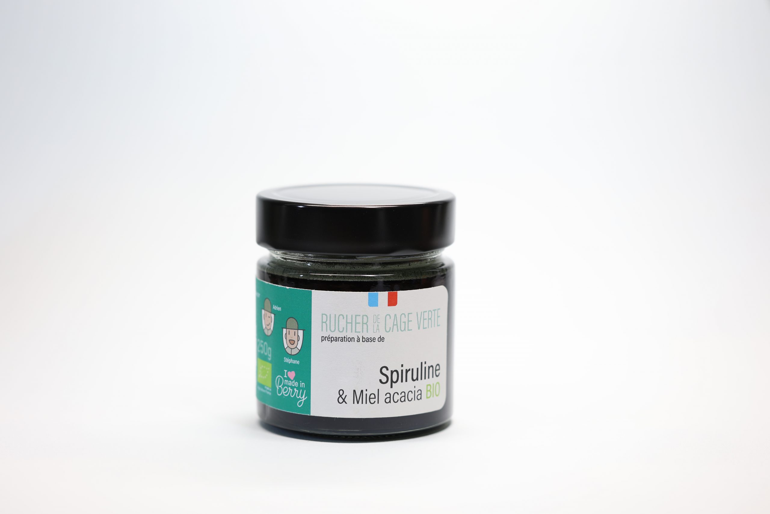 miel acacia spiruline BIO 250gr Miel biologique Rucher de la cage verte Apiculture bio biologique Produits de la ruche Miel du Berry Produits au miel bio Miels de saison Artisanat apicole Abeilles butineuses Ruche en ligne Propolis naturelle abeilles Apithérapie Pollinisation Saveurs du terroir Agriculture biologique Éco-responsable Conservation de l'environnement Récolte respectueuse Apiculture Centre Val de Loire Sologne Berry Cher Bourges paris ile de France allogny Orléans tour Paris Henrichemont miel de printemps miel acacia  miel lavande miel de châtaignier  miel oignon  miel toutes fleurs Sologne miel toutes fleurs été miel acacia spiruline miel acacia curcuma miel acacia gingembre miel acacia piment d’Espelette Bonbons au miel et sève de pins Bonbons au miel de lavande Boules fourrées au miel de lavande